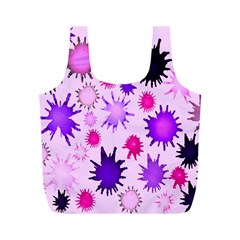 Inks Drops Black Paint Design Full Print Recycle Bag (m) by danenraven