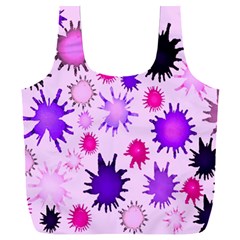 Inks Drops Black Paint Design Full Print Recycle Bag (xxxl) by danenraven