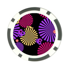 Seamless Halloween Day Of The Dead Poker Chip Card Guard by danenraven