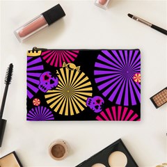 Seamless Halloween Day Of The Dead Cosmetic Bag (medium) by danenraven