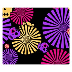 Seamless Halloween Day Of The Dead Two Sides Premium Plush Fleece Blanket (small) by danenraven