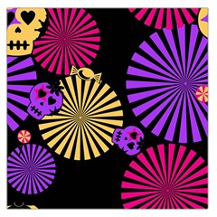 Seamless Halloween Day Of The Dead Square Satin Scarf (36  X 36 ) by danenraven