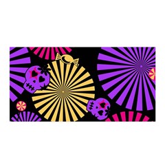 Seamless Halloween Day Of The Dead Satin Wrap 35  X 70  by danenraven