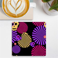 Seamless Halloween Day Of The Dead Uv Print Square Tile Coaster  by danenraven