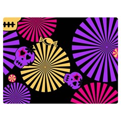 Seamless Halloween Day Of The Dead Premium Plush Fleece Blanket (extra Small) by danenraven