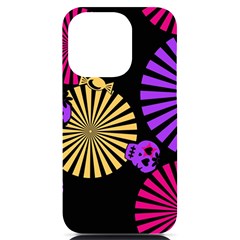 Seamless Halloween Day Of The Dead Iphone 14 Pro Black Uv Print Case by danenraven