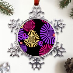 Seamless Halloween Day Of The Dead Metal Large Snowflake Ornament by danenraven