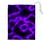 Purple Pattern Background Structure Drawstring Pouch (4XL) Front