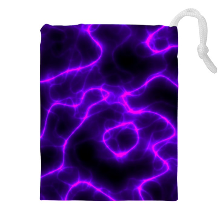 Purple Pattern Background Structure Drawstring Pouch (4XL)