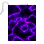 Purple Pattern Background Structure Drawstring Pouch (4XL) Back