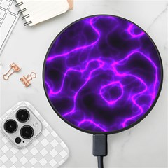 Purple Pattern Background Structure Wireless Fast Charger(black) by danenraven