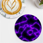 Purple Pattern Background Structure UV Print Round Tile Coaster Front