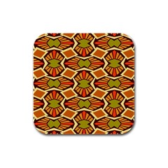 Geometry Shape Retro Trendy Symbol Rubber Square Coaster (4 Pack) by danenraven