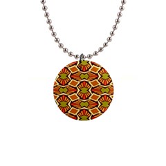 Geometry Shape Retro Trendy Symbol 1  Button Necklace by danenraven