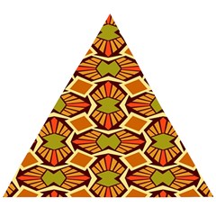 Geometry Shape Retro Trendy Symbol Wooden Puzzle Triangle by danenraven