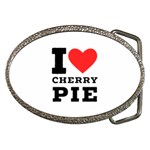 I love cherry pie Belt Buckles Front