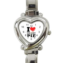 I Love Cherry Pie Heart Italian Charm Watch by ilovewhateva