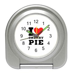 I Love Cherry Pie Travel Alarm Clock by ilovewhateva