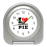 I love cherry pie Travel Alarm Clock Front