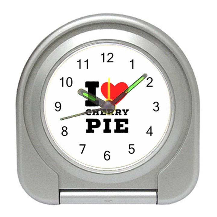 I love cherry pie Travel Alarm Clock