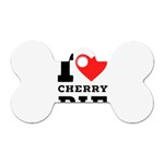 I love cherry pie Dog Tag Bone (Two Sides) Front