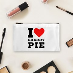 I Love Cherry Pie Cosmetic Bag (small) by ilovewhateva