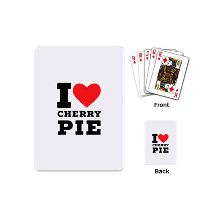 I love cherry pie Playing Cards Single Design (Mini)