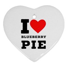 I Love Blueberry Heart Ornament (two Sides) by ilovewhateva