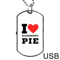 I Love Blueberry Dog Tag Usb Flash (one Side) by ilovewhateva