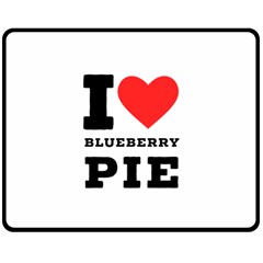 I Love Blueberry Two Sides Fleece Blanket (medium) by ilovewhateva