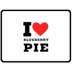 I Love Blueberry Two Sides Fleece Blanket (large) by ilovewhateva