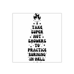 I Take A Super Hot Shower To Practice Burning In Hell Satin Bandana Scarf 22  X 22  by sidiakram