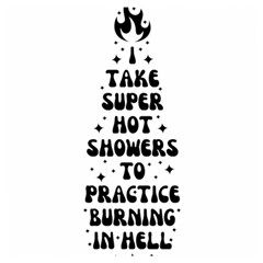 I Take A Super Hot Shower To Practice Burning In Hell Wooden Puzzle Square by sidiakram