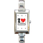 I love blueberry cheesecake  Rectangle Italian Charm Watch Front