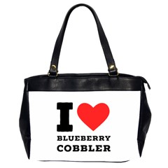 I Love Blueberry Cobbler Oversize Office Handbag (2 Sides) by ilovewhateva