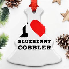 I Love Blueberry Cobbler Ornament (christmas Tree)  by ilovewhateva