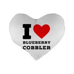 I love blueberry cobbler Standard 16  Premium Heart Shape Cushions Back