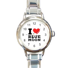 I Love Blue Moon Round Italian Charm Watch by ilovewhateva