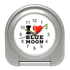 I Love Blue Moon Travel Alarm Clock by ilovewhateva