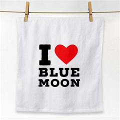 I Love Blue Moon Face Towel by ilovewhateva