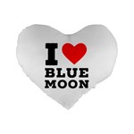 I love blue moon Standard 16  Premium Flano Heart Shape Cushions Front