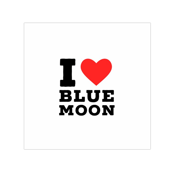 I love blue moon Square Satin Scarf (30  x 30 )