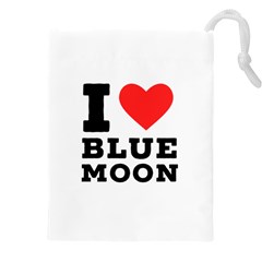 I Love Blue Moon Drawstring Pouch (5xl) by ilovewhateva