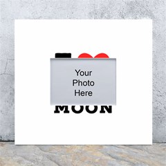 I Love Blue Moon White Wall Photo Frame 5  X 7  by ilovewhateva