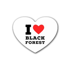 I Love Black Forest Rubber Coaster (heart) by ilovewhateva