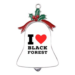 I Love Black Forest Metal Holly Leaf Bell Ornament by ilovewhateva