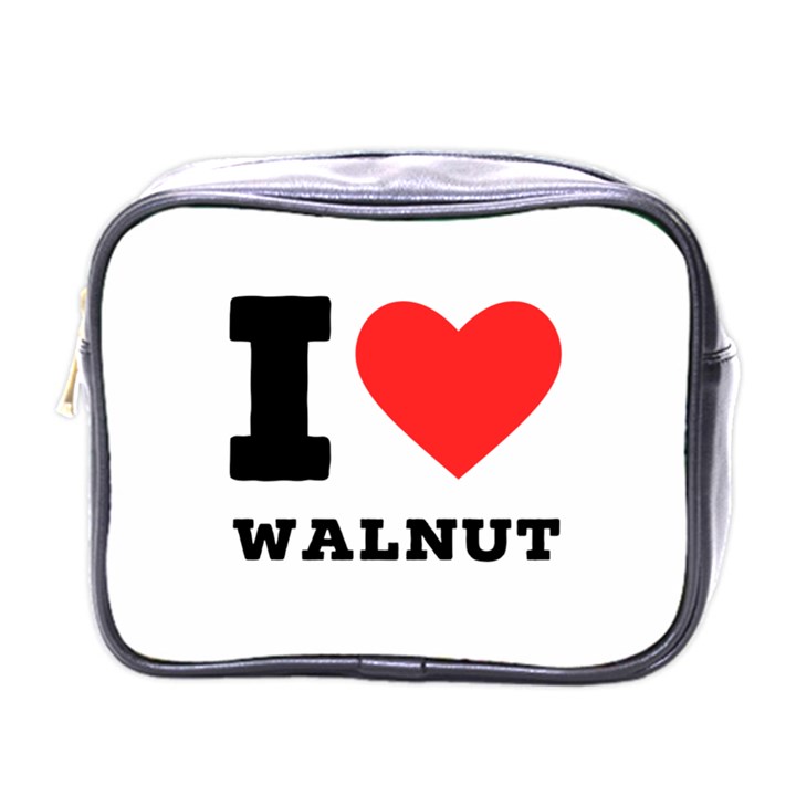 I love walnut Mini Toiletries Bag (One Side)