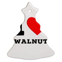 I love walnut Christmas Tree Ornament (Two Sides)