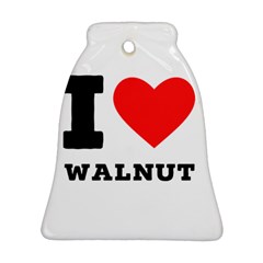 I love walnut Bell Ornament (Two Sides)