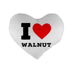 I love walnut Standard 16  Premium Flano Heart Shape Cushions